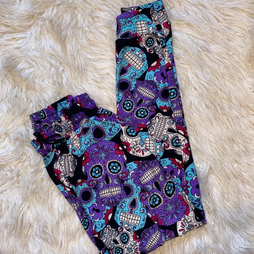 Skull print joggers